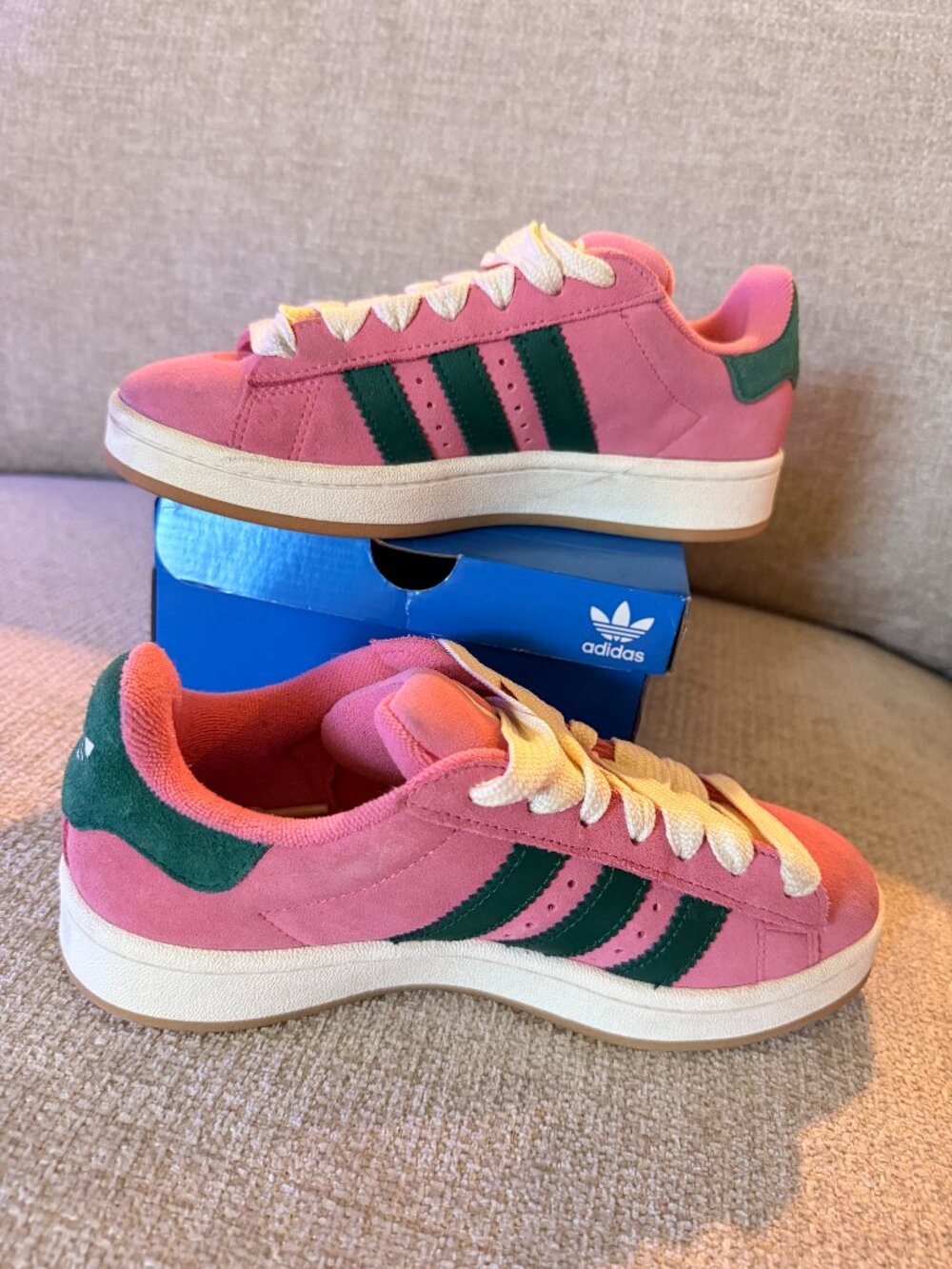 Adidas Campus 00s Women's Sneakers - Rose Tone/Green - Size US 6.5
